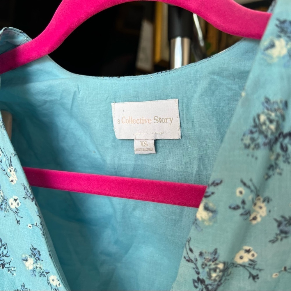 Anthropologie / A Collective Story Embroidered Balloon Sleeve Eyelet Dress XS - Picture 2 of 14